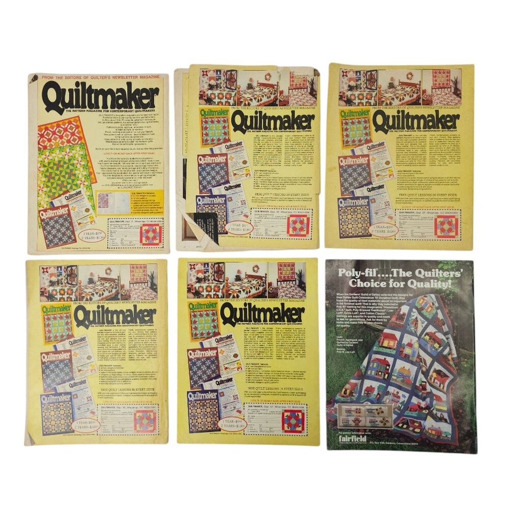 Quilters Newsletter Magazine Lot of 6 March April May June July/August 1983 1991 - Picture 2 of 10